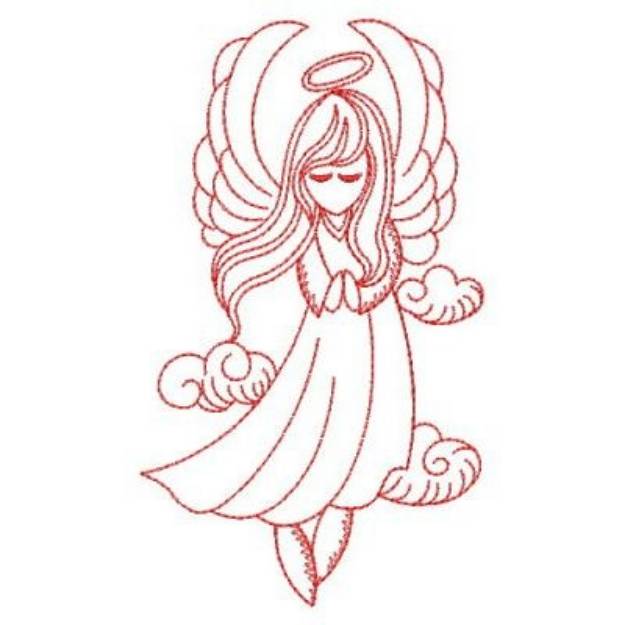 Redwork Angel Machine Embroidery Design | Embroidery Library at ...