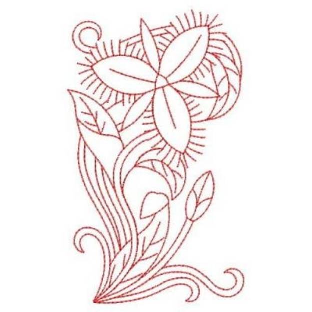 Redwork Australia Flowers Machine Embroidery Design | Embroidery ...