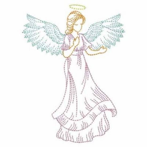 Angel With Blue Wing Machine Embroidery Design | Embroidery Library at ...