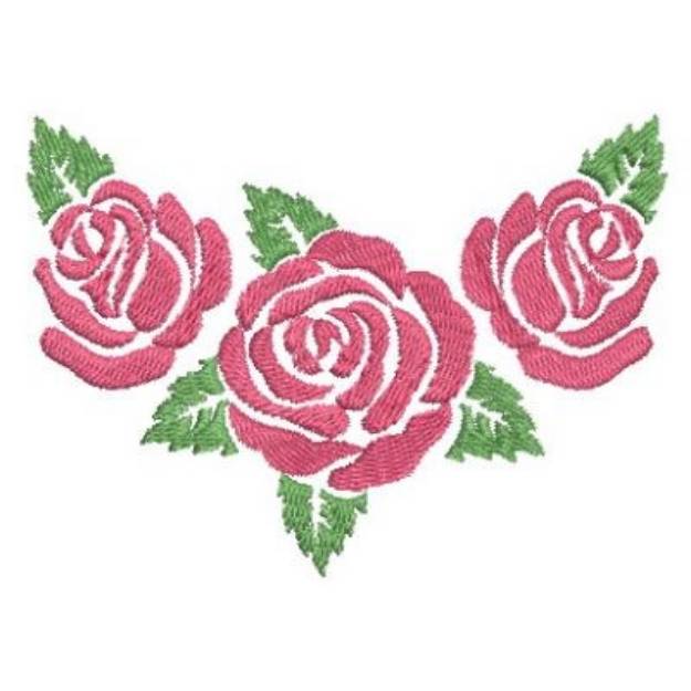 Rose Trio Silhouette Machine Embroidery Design | Embroidery Library at ...