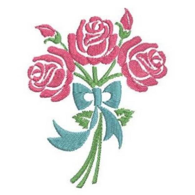 Rose Bouquet Silhouette Machine Embroidery Design | Embroidery Library ...