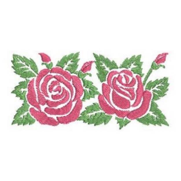 Rose Silhouette Border Machine Embroidery Design | Embroidery Library ...