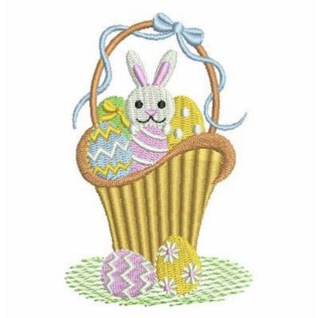 Picture of Happy Easter Basket Machine Embroidery Design