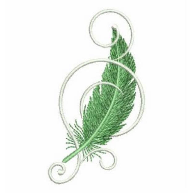 Picture of Swirl Feather Machine Embroidery Design