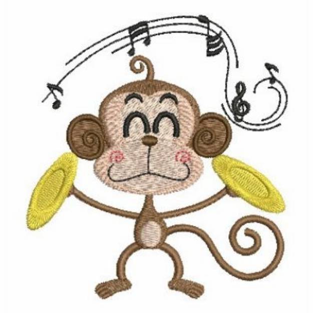 Picture of Cymbals Monkey Machine Embroidery Design