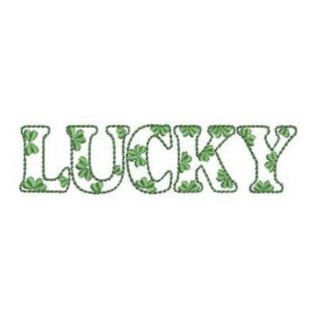 Picture of St Patricks Lucky Shamrock Machine Embroidery Design