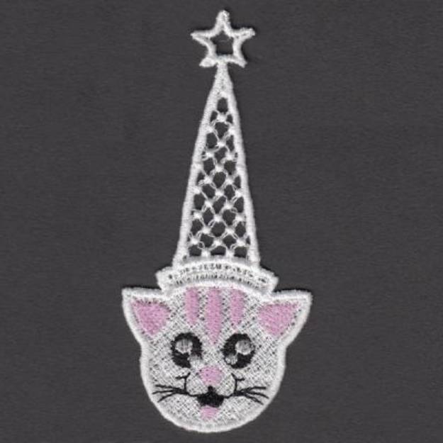 Picture of FSL Cat Bookmark Machine Embroidery Design