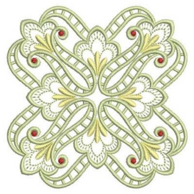 Picture of Satin Floral Machine Embroidery Design