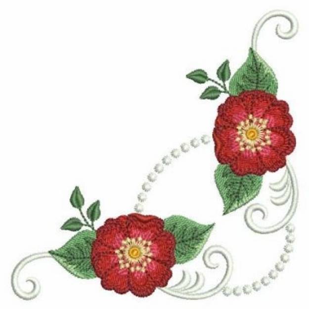 Corner Roses Machine Embroidery Design | Embroidery Library at ...