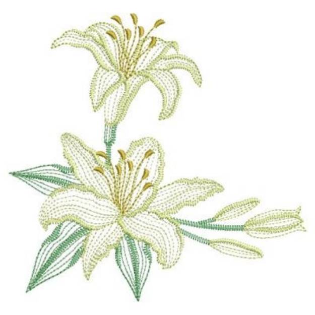 Lily Embroidery Design, Flower Embroidery File -  Canada