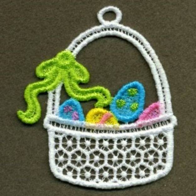 Picture of FSL Easter Basket Machine Embroidery Design