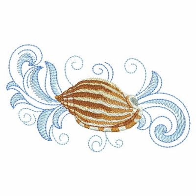 Baroque Seashells Machine Embroidery Design | Embroidery Library at ...