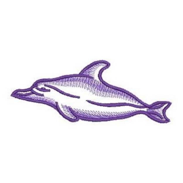 Picture of Sketched Dolphin Machine Embroidery Design