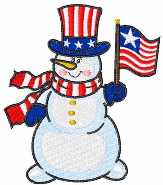 Picture of Patriotic Snowman