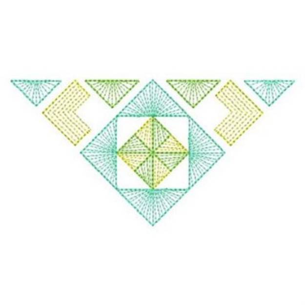 Picture of Fancy Geometric Corner Machine Embroidery Design