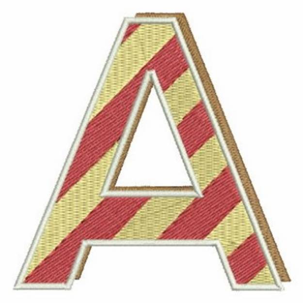 Picture of Christmas Alphabet Letter A Machine Embroidery Design