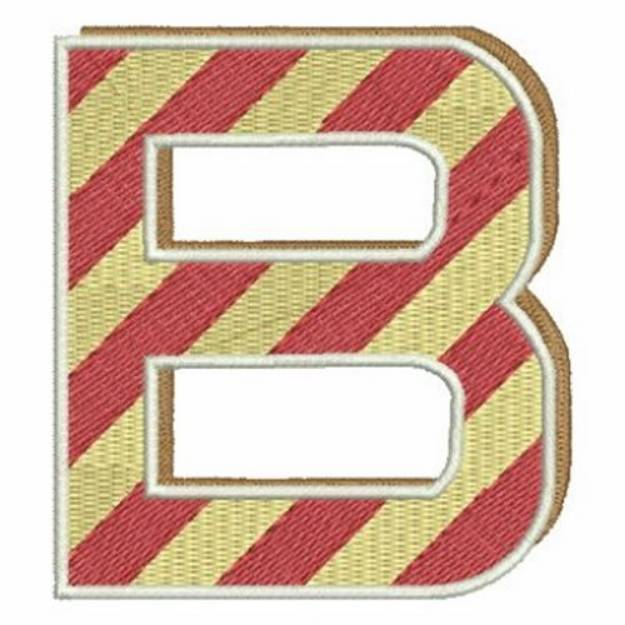 Picture of Christmas Alphabet Letter B Machine Embroidery Design