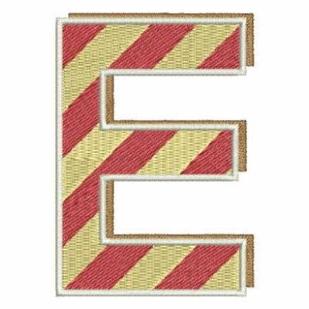 Picture of Christmas Alphabet Letter E Machine Embroidery Design