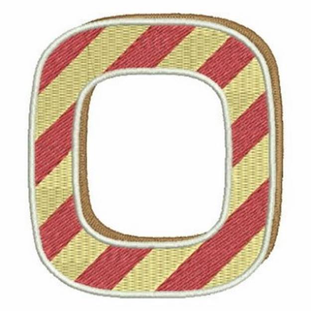 Picture of Christmas Alphabet Letter O Machine Embroidery Design