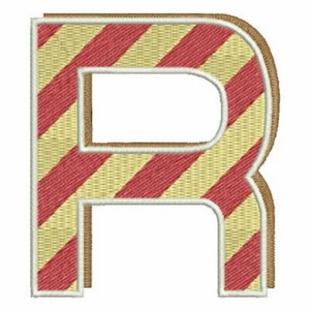 Picture of Christmas Alphabet Letter R Machine Embroidery Design