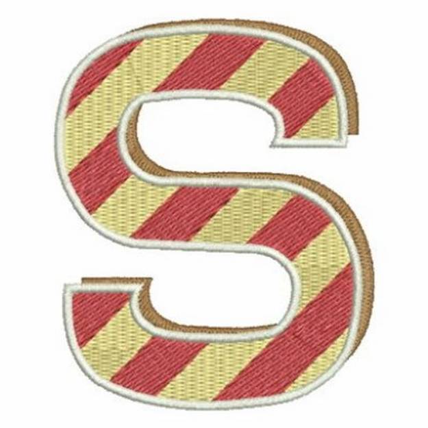 Picture of Christmas Alphabet Letter S Machine Embroidery Design