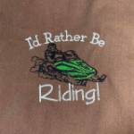 Picture of Id Rather Be Riding Machine Embroidery Design