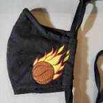 Picture of Basketball with Flames Machine Embroidery Design