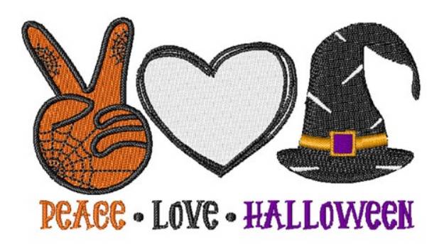 Picture of peace love halloween 7 Machine Embroidery Design