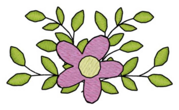 Picture of Floral Accent Machine Embroidery Design