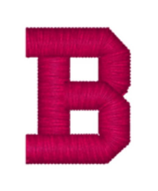 Picture of .50 Block Letter B Machine Embroidery Design