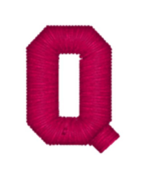 Picture of .50 Block Letter Q Machine Embroidery Design