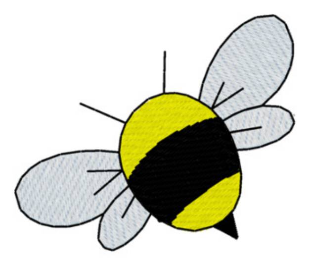 Picture of Bee Accent Machine Embroidery Design