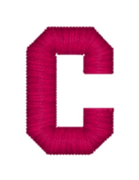 Picture of .50 Block Letter C Machine Embroidery Design