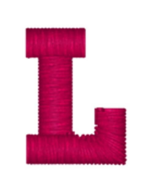 Picture of .50 Block Letter L Machine Embroidery Design