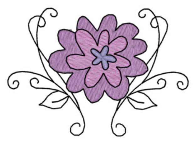 Picture of Floral Accent Machine Embroidery Design