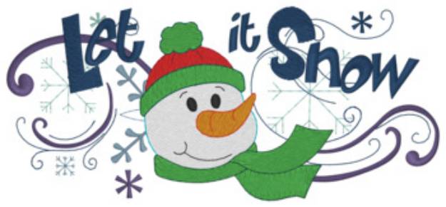 Picture of Let It Snow Machine Embroidery Design