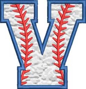 Picture of Applique Baseball 'V' 