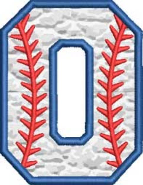 Picture of Applique Baseball '0' 