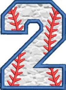 Picture of Applique Baseball '2' 