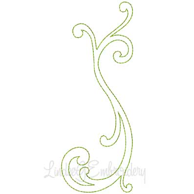 Decorative Swirl Design #9 - 5-pass Bean st. (2 x 5.4-in)