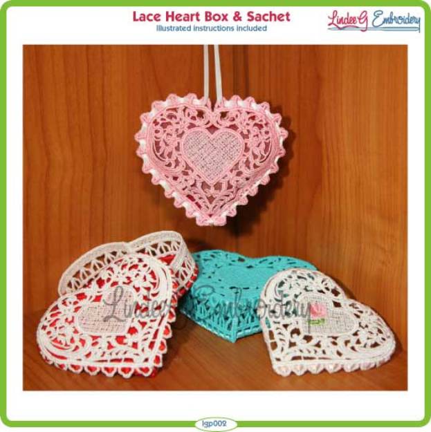 Picture of Lace Heart Box & Sachet