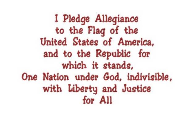 Picture of Pledge of Allegiance Machine Embroidery Design