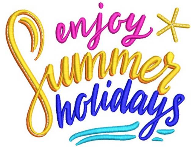 Picture of Summer Holidays Machine Embroidery Design