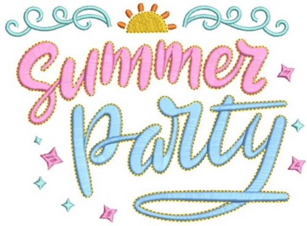 Picture of Summer Party Machine Embroidery Design