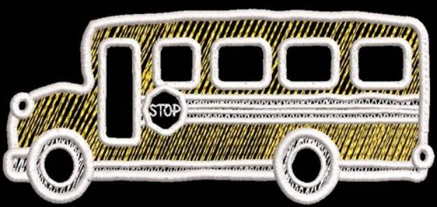 Picture of School Bus Machine Embroidery Design