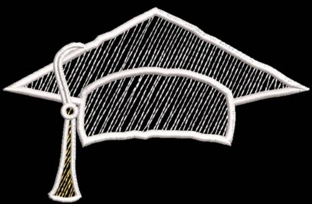 Picture of Graduation Cap Machine Embroidery Design