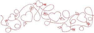 Picture of Hearts Quilting Machine Embroidery Design