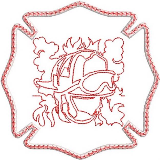 Picture of Helmet Machine Embroidery Design