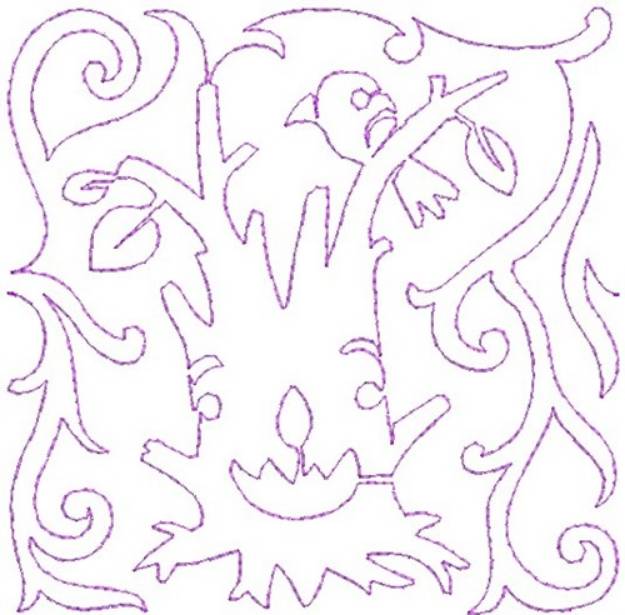 Picture of Spooky Tree Machine Embroidery Design