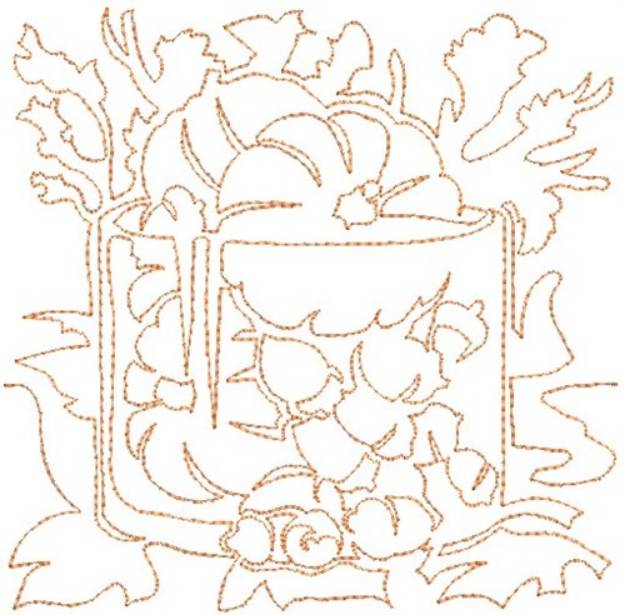 Picture of Fall Pumpkins Machine Embroidery Design